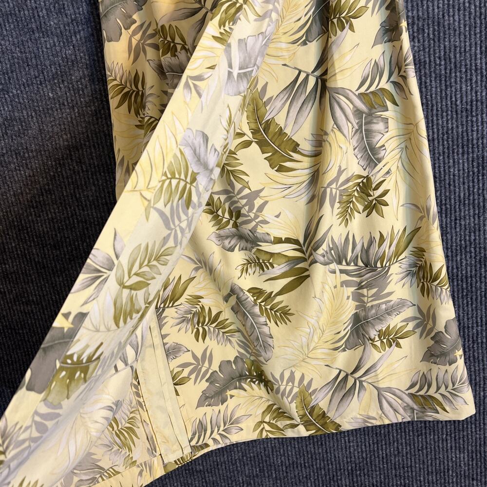 Vintage Casual Corner Womens Skirt Set Size 8 Yellow Tropical Silk Resort Cruise - Picture 12 of 16